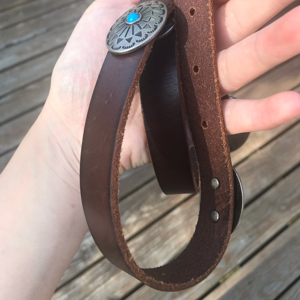 AE  real leather   boho belt